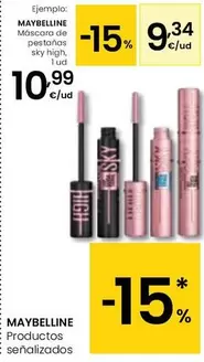 Oferta de Maybelline - Mascara De Pestanas Sky High por 9,34€ en Eroski