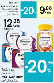 Oferta de Multicentrum - Complemento Vitamínico Mujer por 9,88€ en Eroski