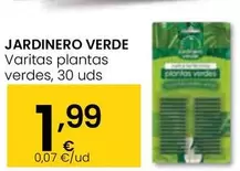 Oferta de Jardinero Verde - Varitas Plantas Verdes por 1,99€ en Eroski