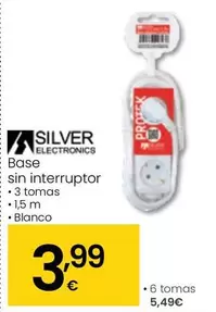 Oferta de Silver - Base Sin Interruptor por 3,99€ en Eroski