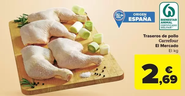 Oferta de Carrefour - Traseros De Pollo El Mercado por 2,69€ en Carrefour Market