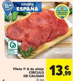 Oferta de Origen - Filete 1a A De Añojo por 13,99€ en Carrefour Market