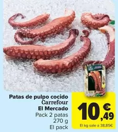 Oferta de Pulpo - Patas De  Cocido en Carrefour Market