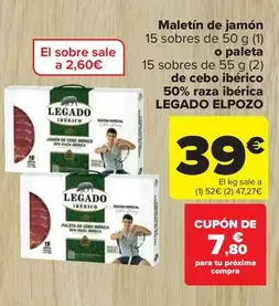 Oferta de Legado ElPozo - Maletín De Jamón por 39€ en Carrefour Market