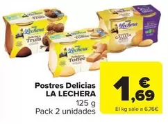 Oferta de La Lechera - Postres Delicias por 1,69€ en Carrefour Market