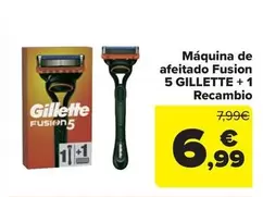 Oferta de Gillette - Maquina De Afeitado Fusion + 1 Recambio por 6,99€ en Carrefour Market