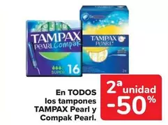 Oferta de Tampax - En Todos Los Tampones Pearl Y Compak Pearl en Carrefour Market