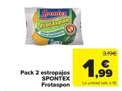 Oferta de Spontex - pack 2 estropajos por 1,99€ en Carrefour Market