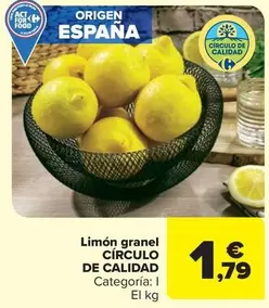 Oferta de Origen - Limon Granel por 1,79€ en Carrefour Market