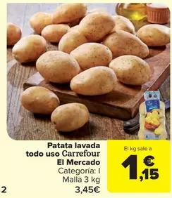 Oferta de Carrefour - Patata Lavada Todo Uso El Mercado por 3,45€ en Carrefour Market