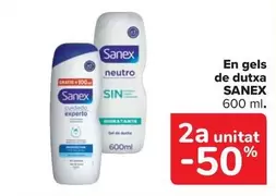 Oferta de Sanex - En Gels De Dutxa en Carrefour Market