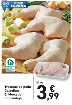 Oferta de Carrefour - El Mercado Traseros De Pollo En Bandeja  por 3,99€ en Carrefour Express