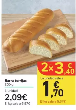 Oferta de Barra Torrijas por 2,09€ en Carrefour Express