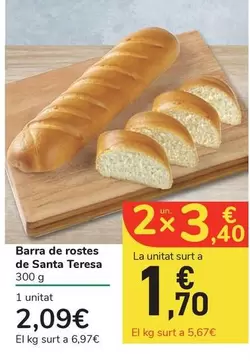 Oferta de Santa Teresa - Barra De Rostes  por 2,09€ en Carrefour Express