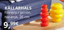 Oferta de Kallarhals - Florero / Jarron, Naranja, 26 Cm por 9,99€ en IKEA