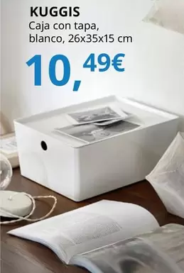 Oferta de Kuggis - Caja Con Tapa, Blanco, 26x35x15 Cm por 10,49€ en IKEA