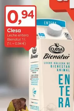 Oferta de Clesa - Leche Entera por 0,94€ en Suma Supermercados