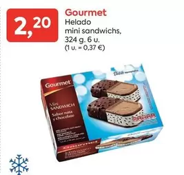 Oferta de Gourmet - Helado Mini Sandwichs por 2,2€ en Suma Supermercados