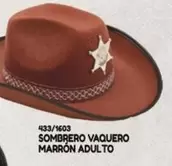 Oferta de Sombrero Vaquero Marron Adulto en Juguetilandia