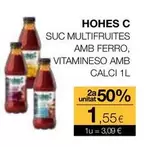 Oferta de Hohes C - Suc Multifrutes Amb Ferro, Vitamineso Amb Calci por 3,09€ en Plusfresc