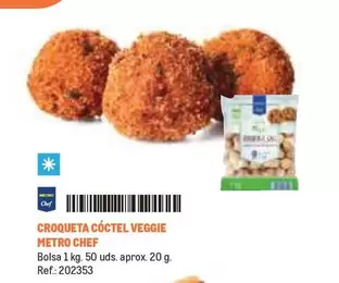 Oferta de Chef - Croqueta Cóctel Veggie en Makro