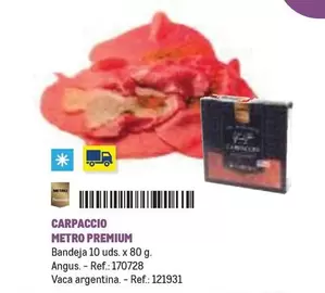 Oferta de Premium - Carpaccio Metro en Makro