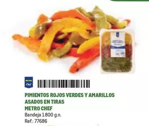 Oferta de Chef - Pimientos Rojos Verdes Y Amarillos Asados En Tiras en Makro