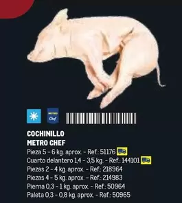 Oferta de Chef select - Cochinillo Metro Chef en Makro