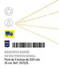 Oferta de Metro Professional - Brocheta Bambu en Makro