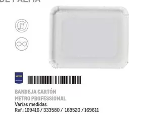 Oferta de Metro Professional - Bandeja Cartón en Makro