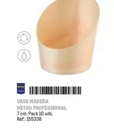 Oferta de Metro Professional - Vaso Madera en Makro