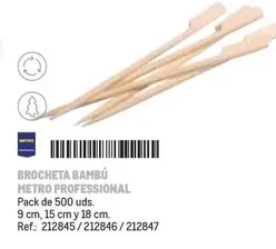 Oferta de Metro Professional - Brocheta Bambu en Makro