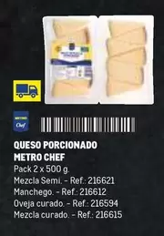 Oferta de Chef - Queso Porcionado en Makro