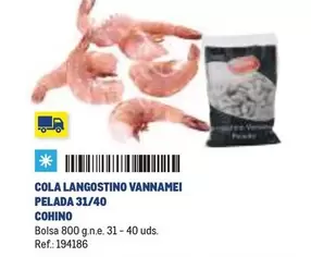 Oferta de Cohino - Cola Langostino Vannamei Pelada 31/40 en Makro