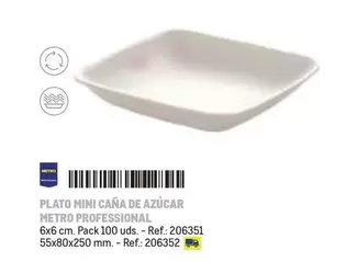 Oferta de Metro Professional - Plato Mini Caña De Azúcar en Makro