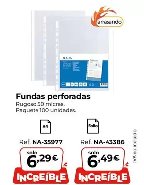 Oferta de Raja - Fundas Perfor por 6,29€ en Staples Kalamazoo