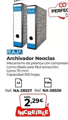 Oferta de Raja - Archivador Neoclas por 2,29€ en Staples Kalamazoo