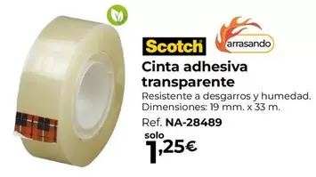 Oferta de Scotch - Cinta Adhesiva Transparente por 1,25€ en Staples Kalamazoo