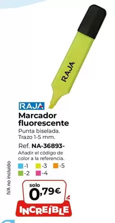 Oferta de Raja - Marcador Fluorescente por 0,79€ en Staples Kalamazoo