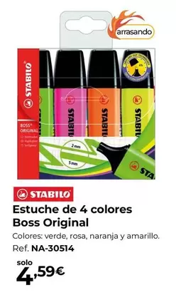 Oferta de Stabilo - Estuche De 4 Colores Boss Original por 4,59€ en Staples Kalamazoo