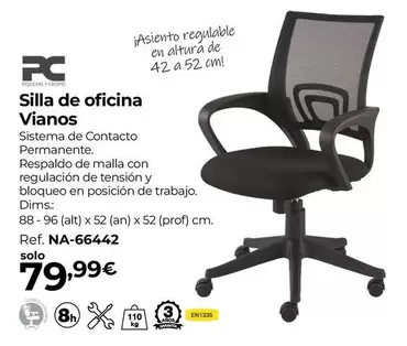 Oferta de Silla De Oficina Vianos por 79,99€ en Staples Kalamazoo