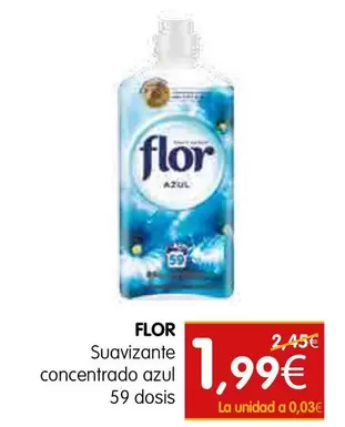 Oferta de Flor - Suavizante Concentrado Azul por 1,99€ en Dicost