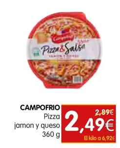 Oferta de Campofrío - Pizza Jamon Y Queso por 2,49€ en Dicost