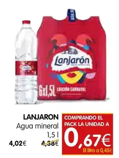 Oferta de Lanjarón - Agua Mineral por 4,02€ en Dicost