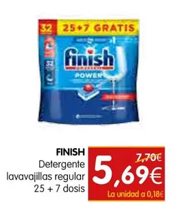 Oferta de Finish - Detergente Lavavajillas Regular por 5,69€ en Dicost