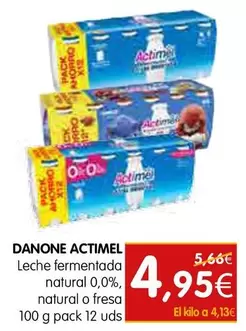 Oferta de Danone - Actimel Leche Fermentada Natural 0,0% Natural O Fresa por 4,95€ en Dicost