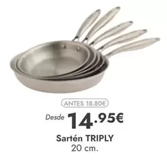 Oferta de Sartén Triply por 14,95€ en Rocasa