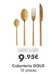 Oferta de Gold - Cubertería por 9,95€ en Rocasa