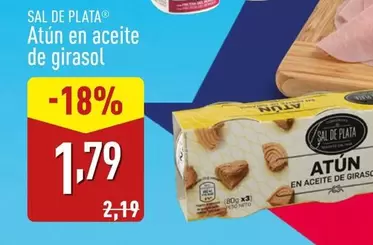 Oferta de Sal de Plata - Atun En Aceite De Girasol por 1,79€ en ALDI