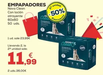 Oferta de Nova Clean - Empapadores por 23,99€ en Kiwoko